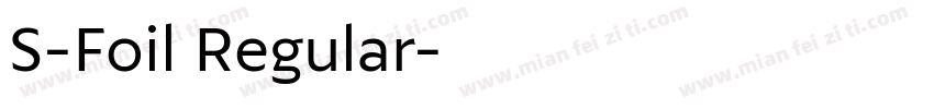 S-Foil Regular字体转换